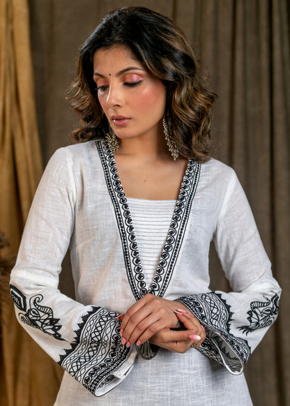 Black Cotton Silk Pant