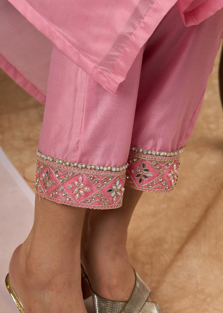 Pink Chanderi Pant
