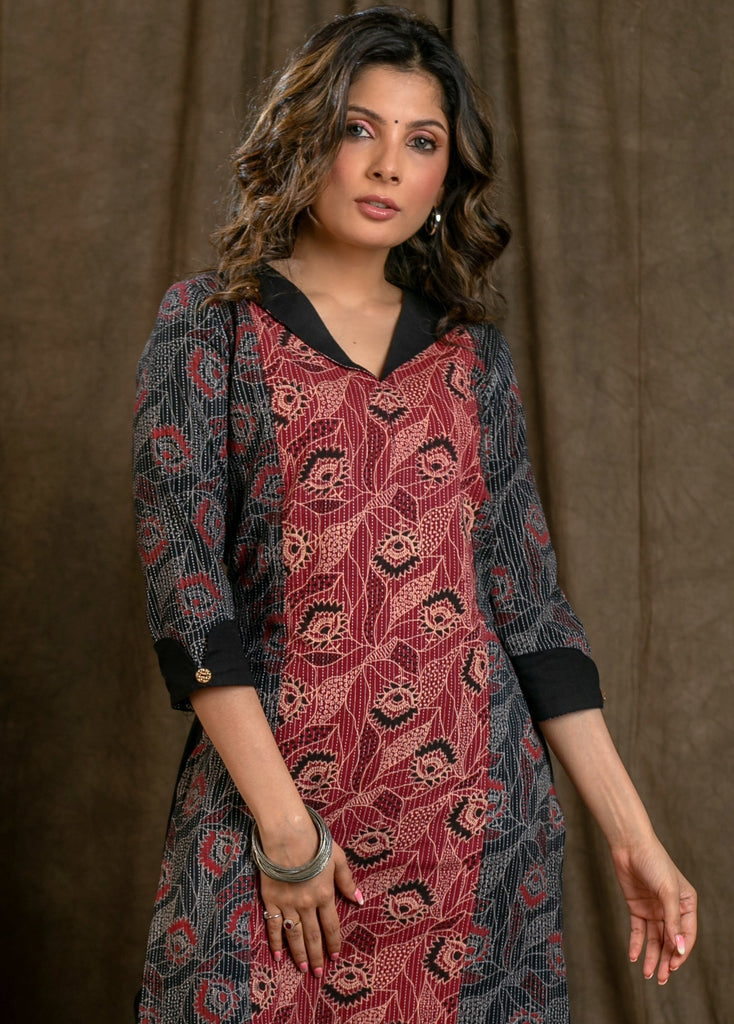 Black Cotton Silk Pant