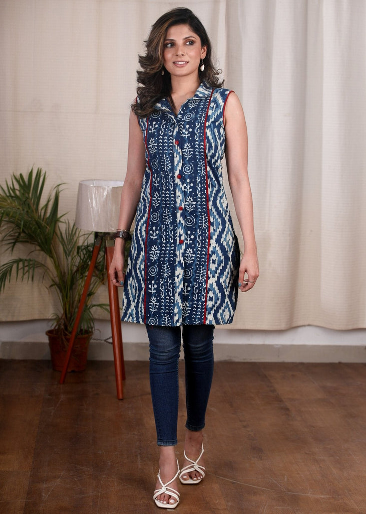 Exclusive block printed Indigo tunic