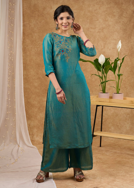 Blue Tissue Pant