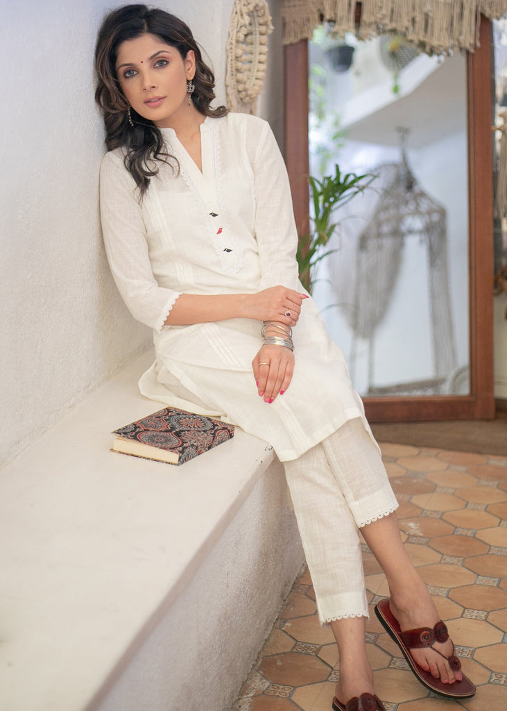 White Cotton Pant