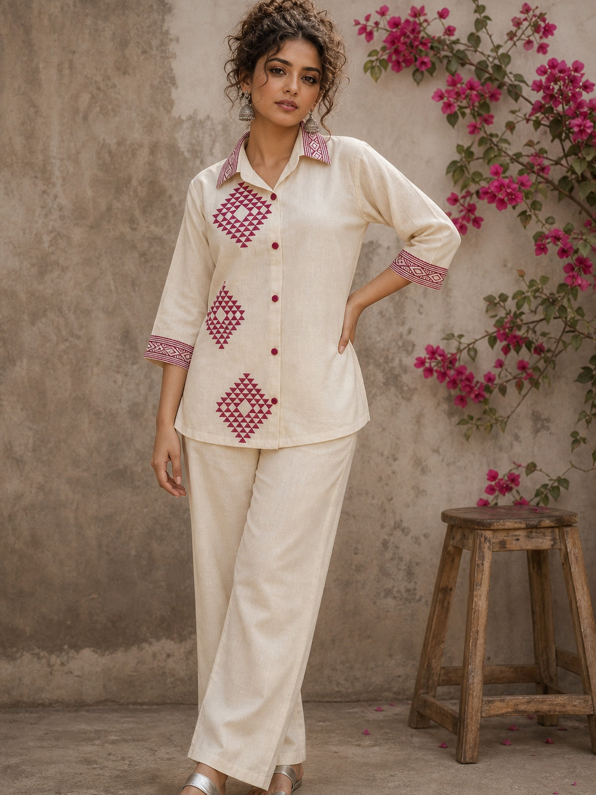 Minimal cotton flex flared pants combining relaxed comfort, elegant movement, and modern everyday appeal.