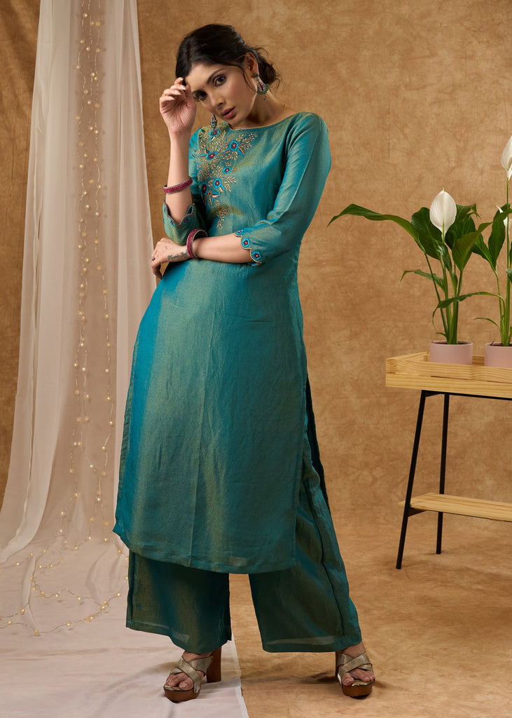 Blue Tissue Pant