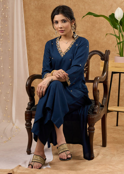 Blue Rayon Pant
