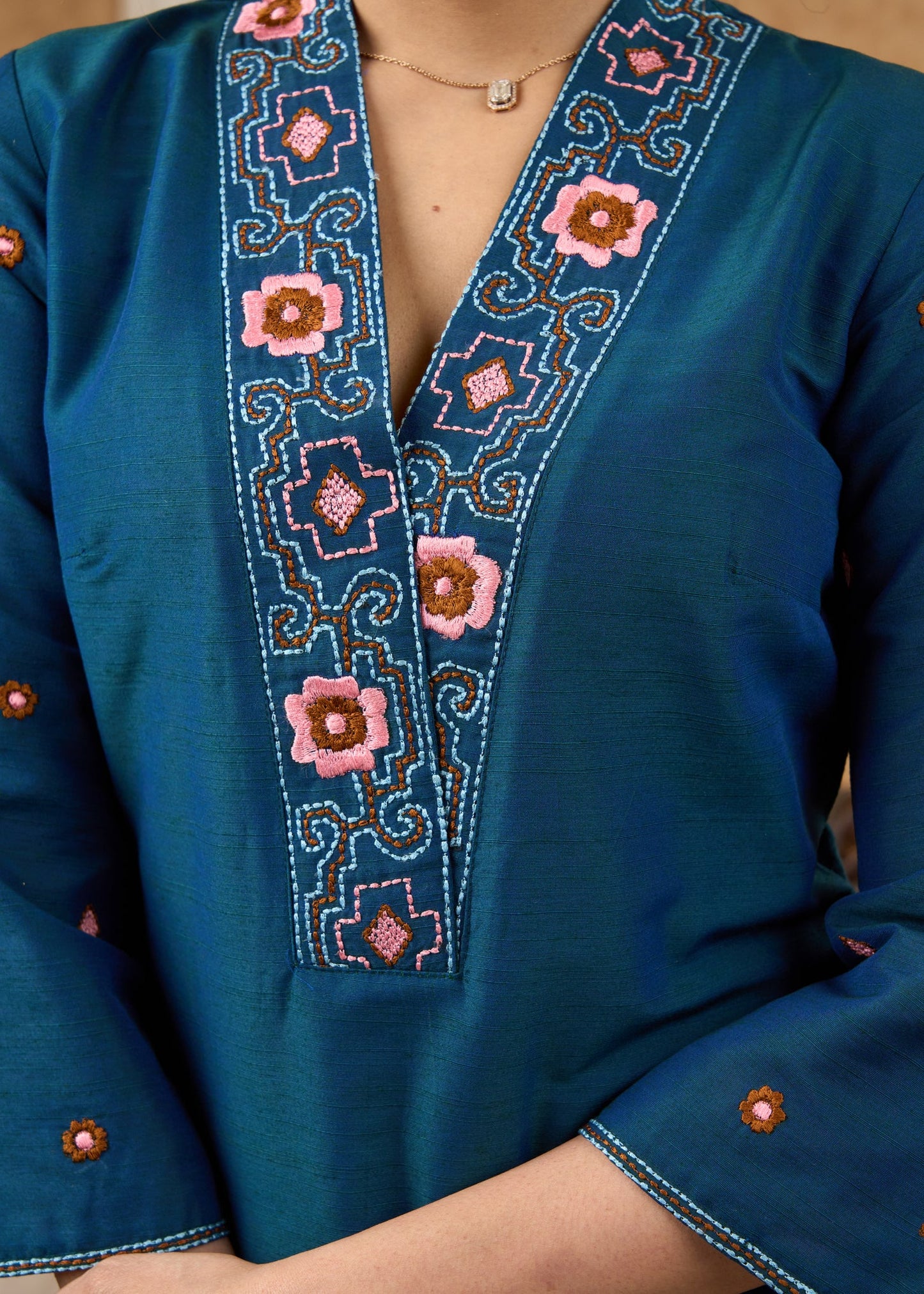 Blue Cotton Pant