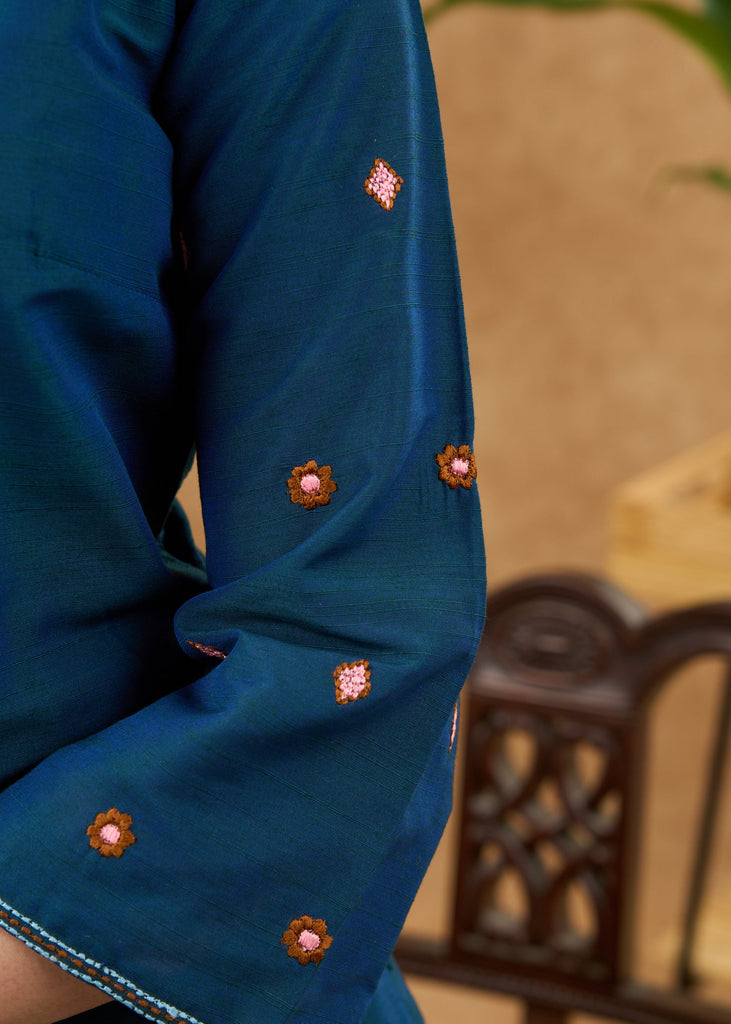Blue Cotton Pant