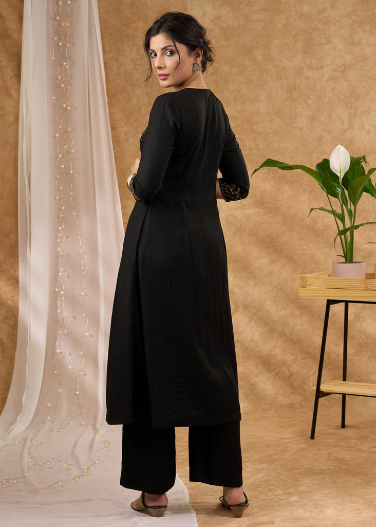 Black Rayon Pant