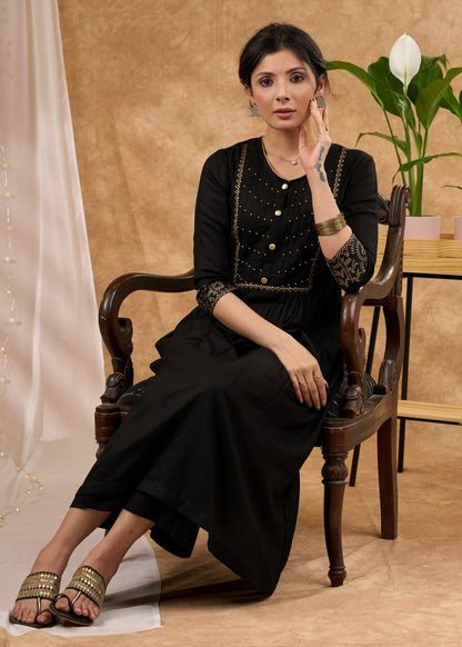 Black Rayon Pant
