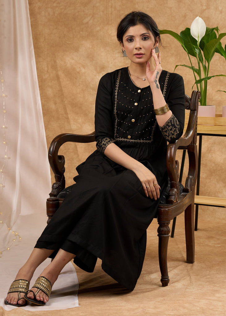 Black Rayon Pant