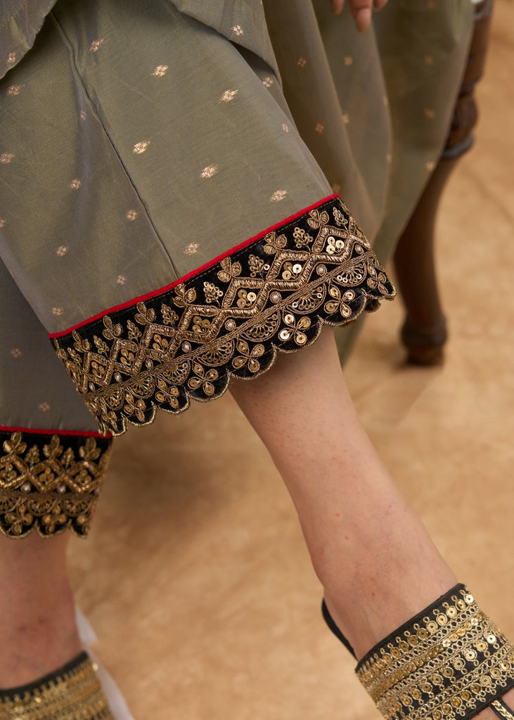 Olive Chanderi Pant