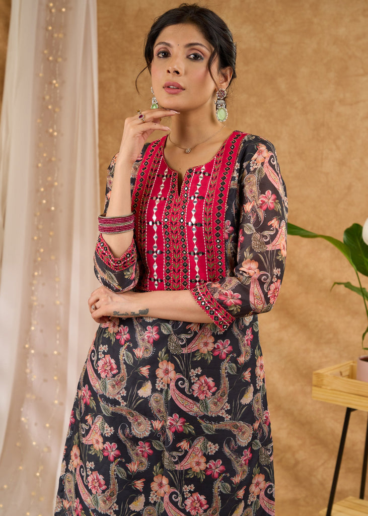 Pink Cotton Silk Pant