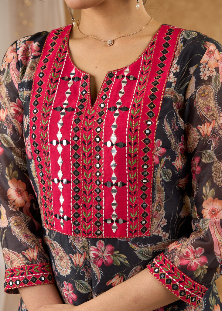 Pink Cotton Silk Pant