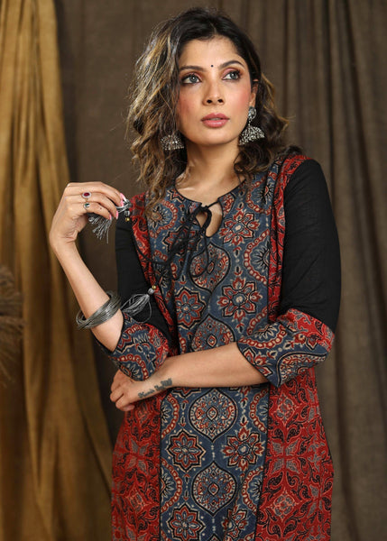 Black Cotton Silk Pant
