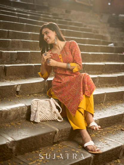 Chic Mustard Cotton Wide Palazzo Pant