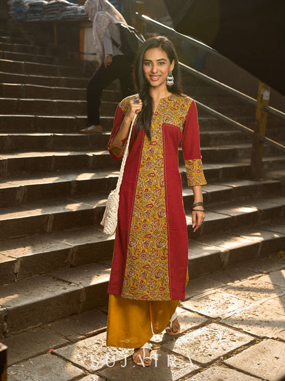 Classic Mustard Cotton Wide Leg Palazzo Pant