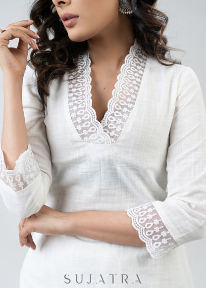 White Cotton Pant