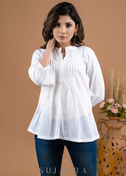Smart White Cotton Top