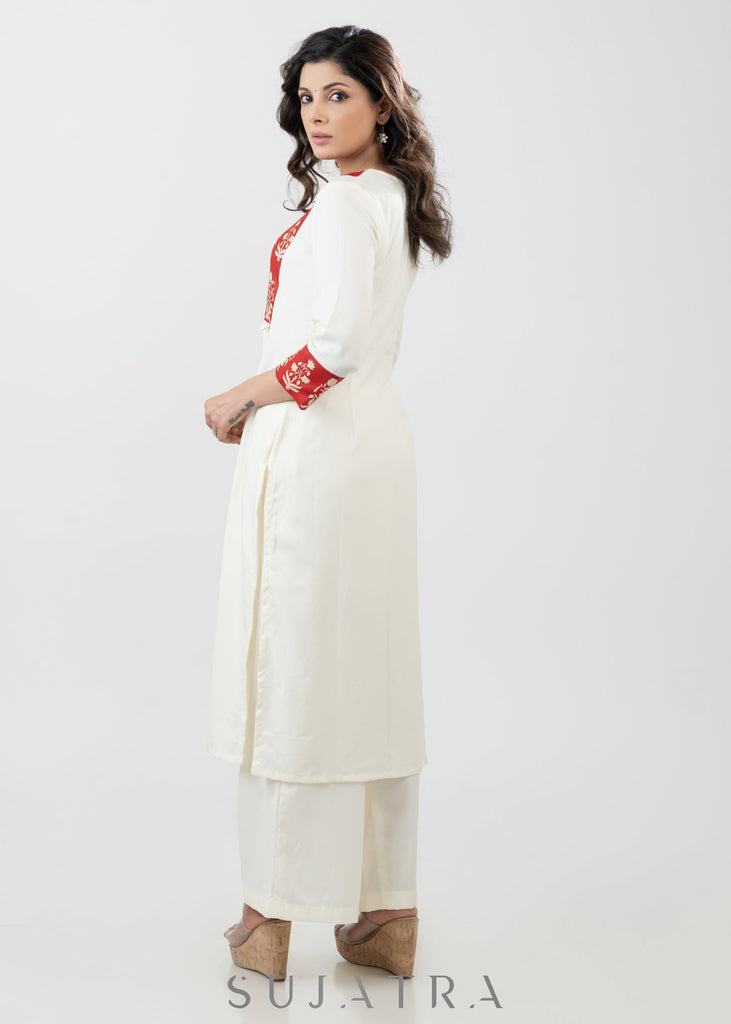 White Rayon Pant
