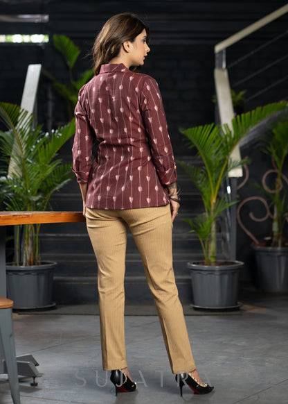 Beige Cotton Pant
