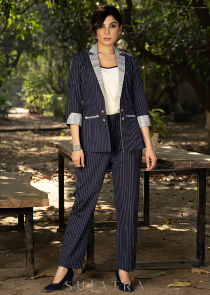 Blue Cotton Pant