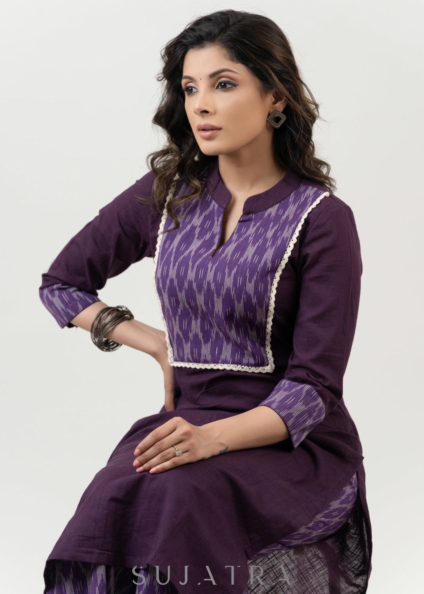 Purple Cotton Pant