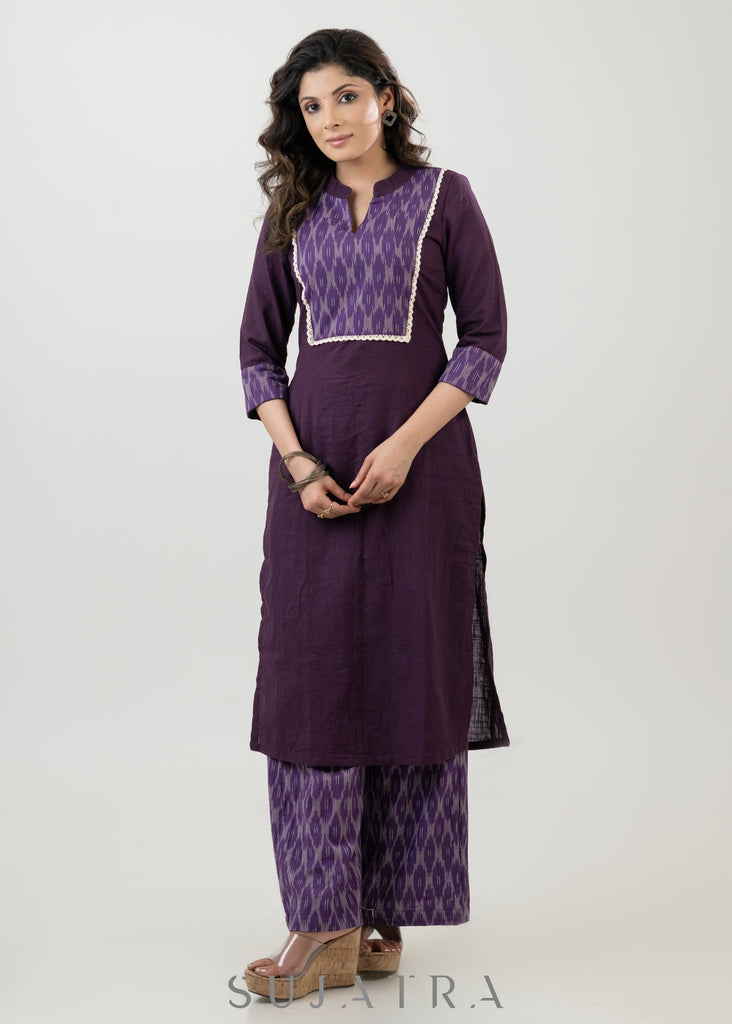 Purple Cotton Pant