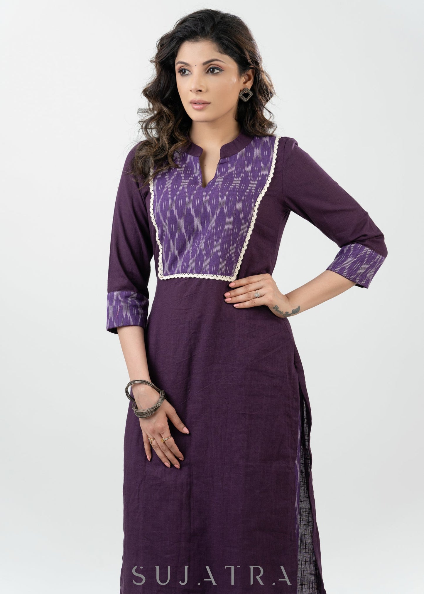 Purple Cotton Pant
