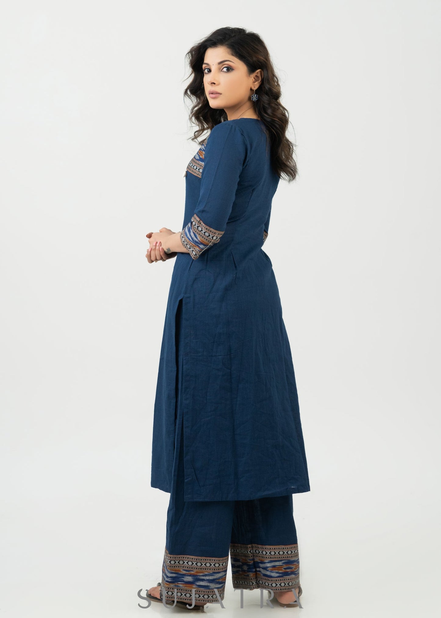 Blue Cotton Pant