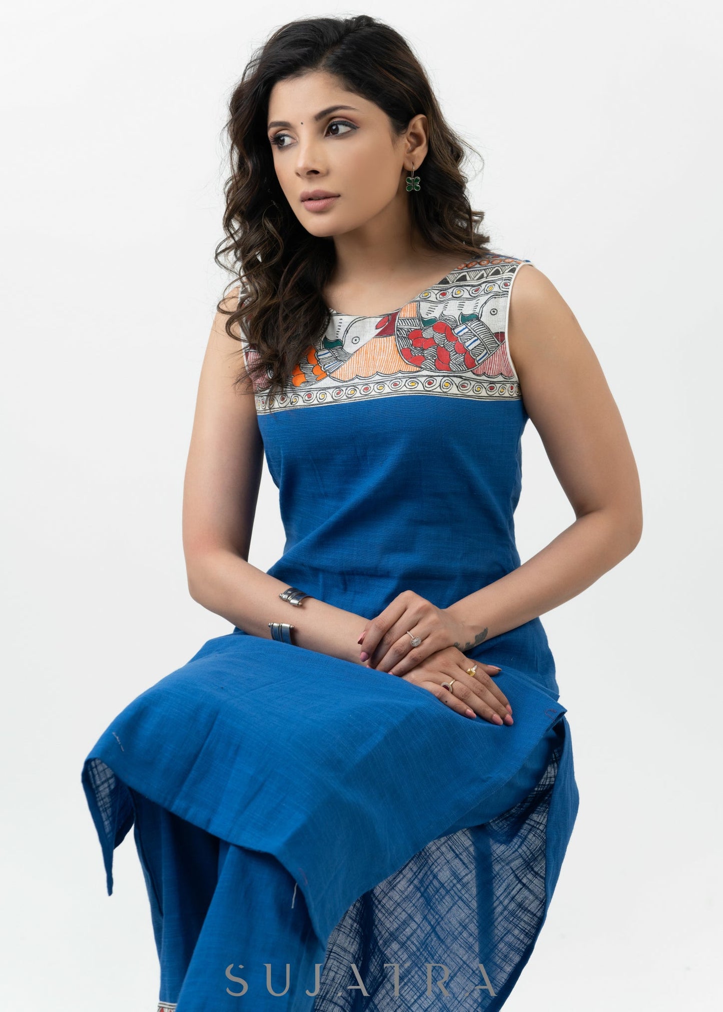 Blue Cotton Pant