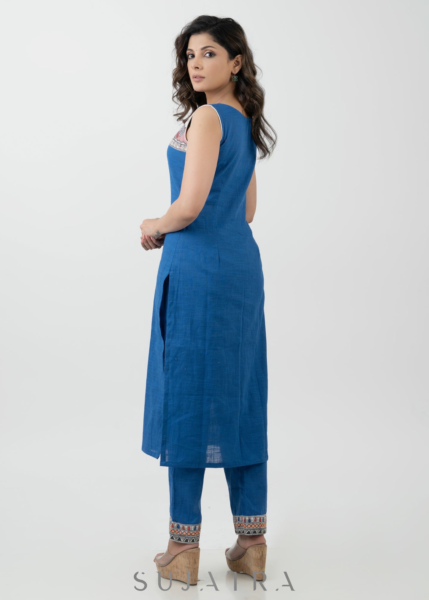 Blue Cotton Pant