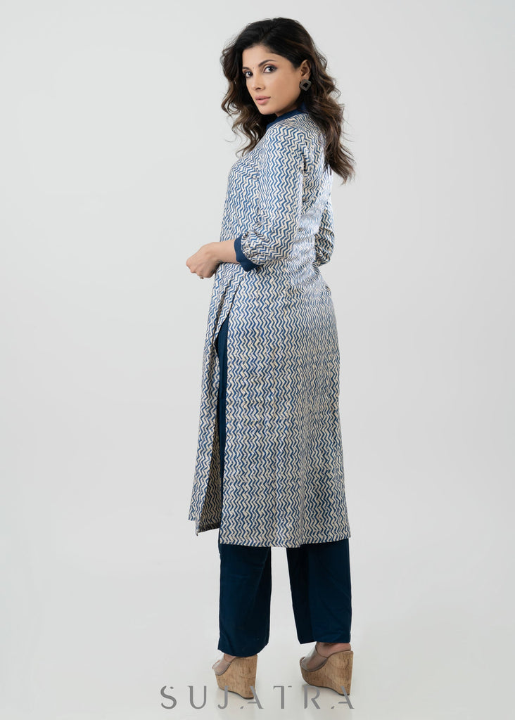 Blue Rayon Pant