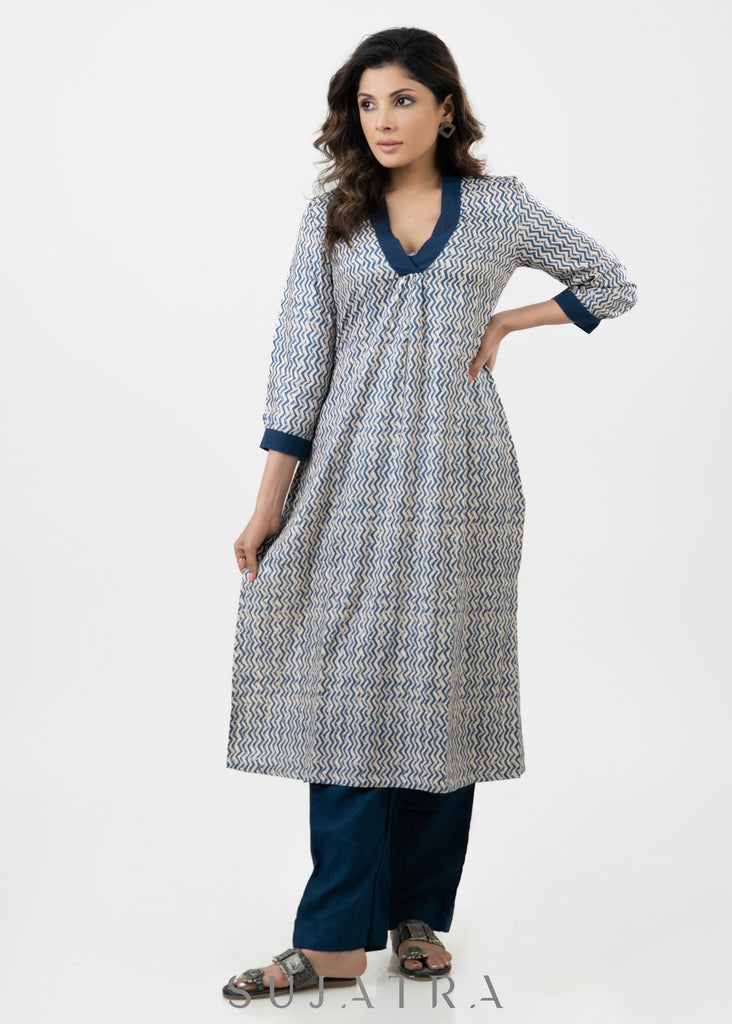 Blue Rayon Pant