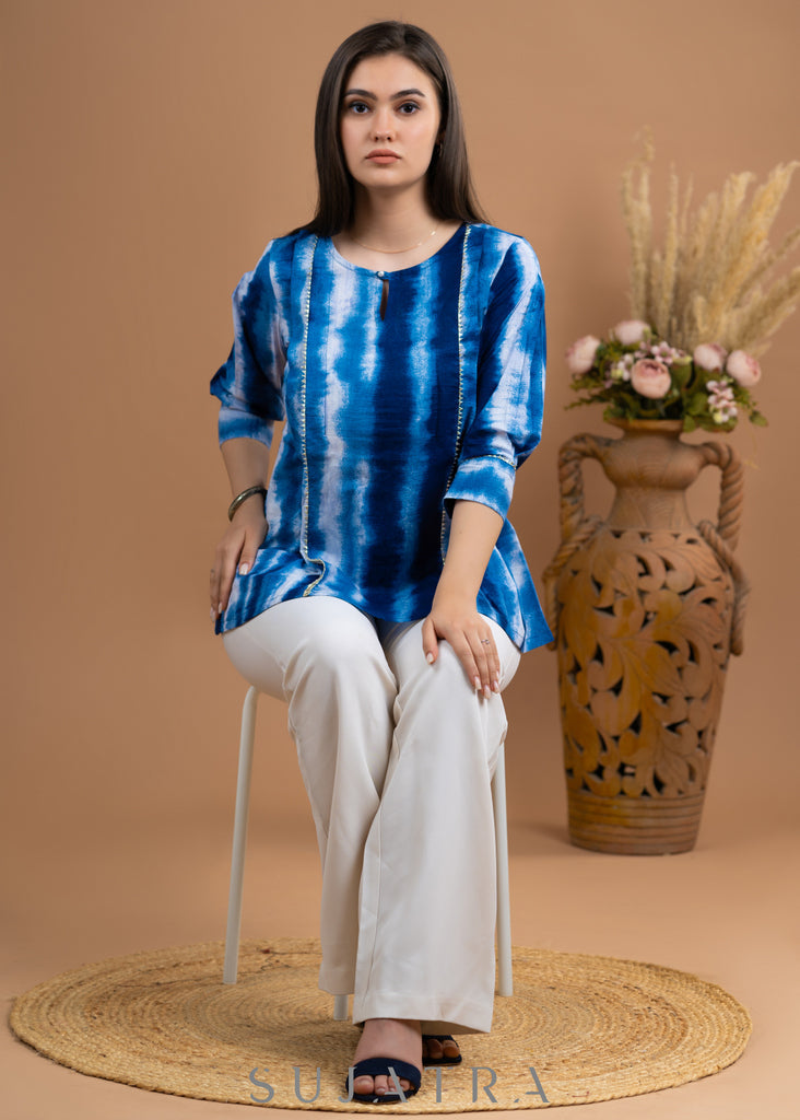 Beautiful Shibori Pleated Top