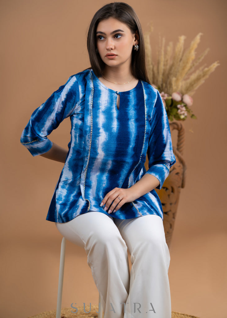 Beautiful Shibori Pleated Top