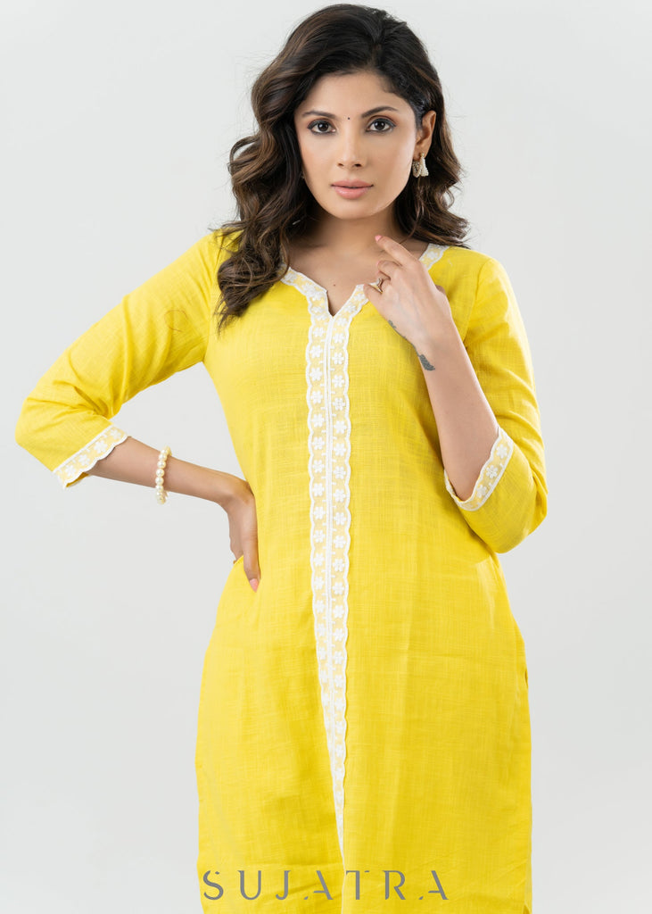 Yellow Cotton Pant