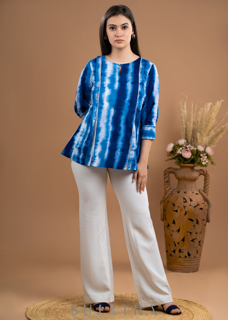 Beautiful Shibori Pleated Top
