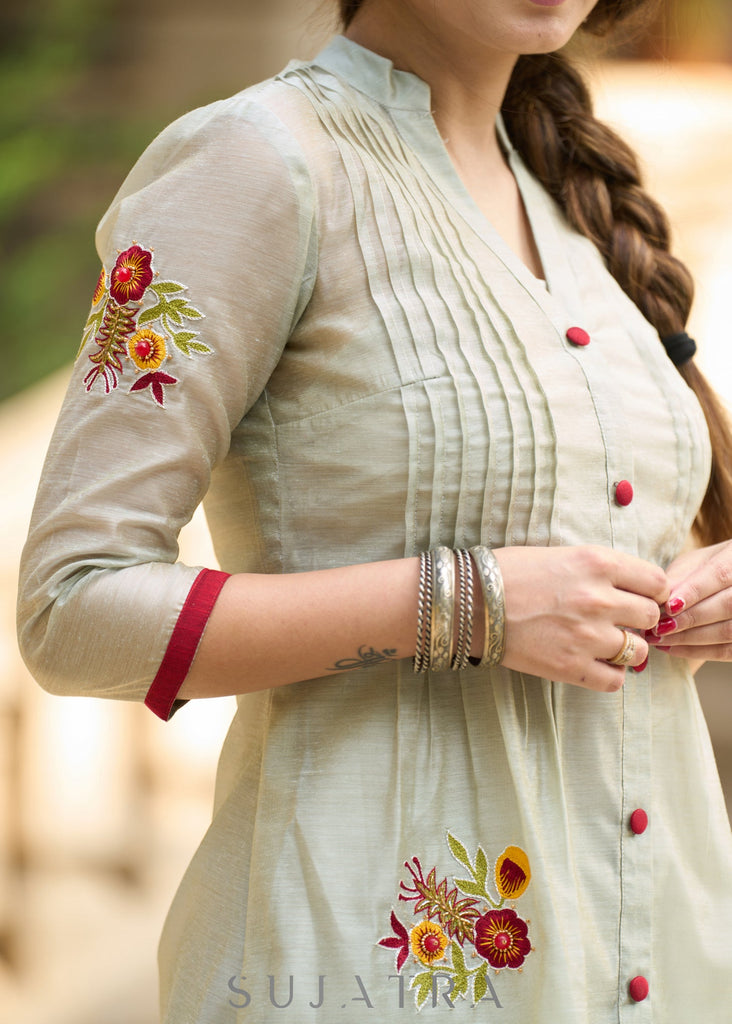 Fern Chanderi Pant