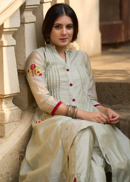 Fern Chanderi Pant