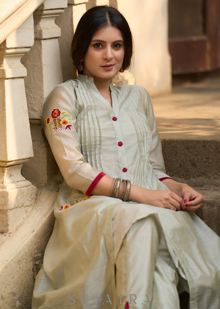 Fern Chanderi Pant