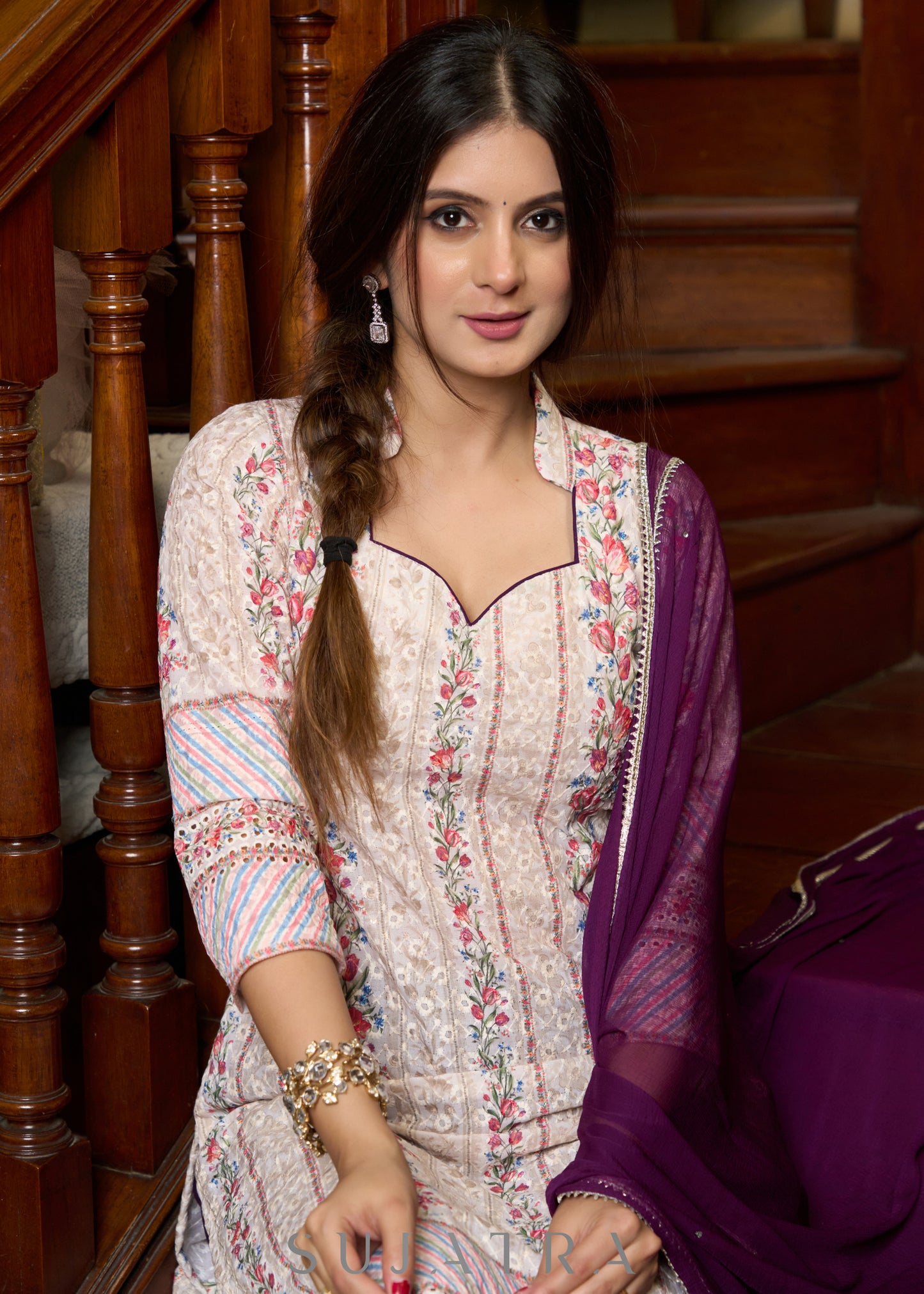 Classic hakoba printed cotton kurta