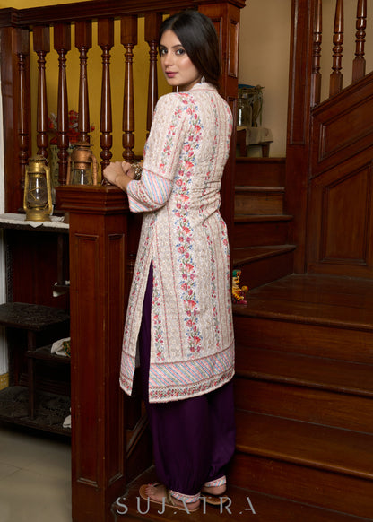 Classic hakoba printed cotton kurta