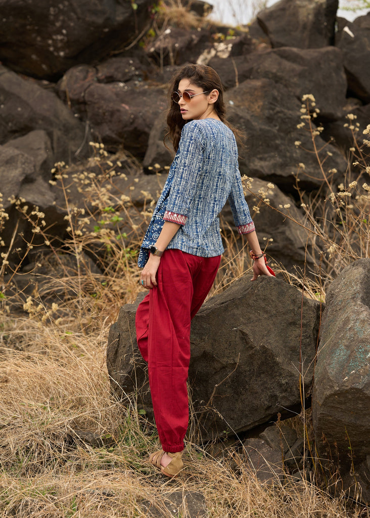 Maroon Cotton Pant