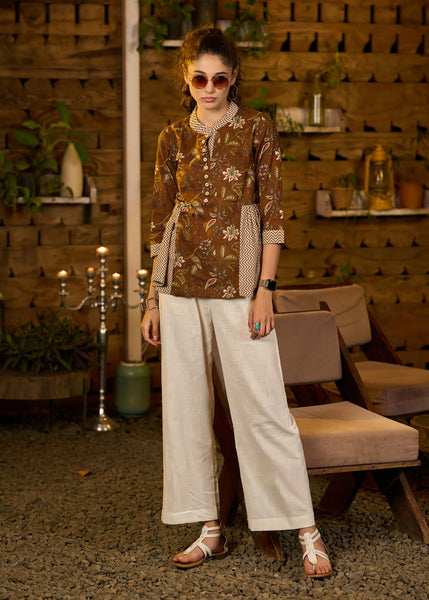 Off White Cotton Pant