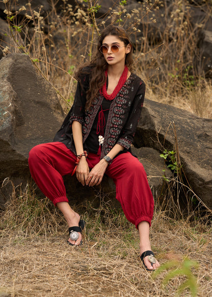 Maroon Cotton Pant