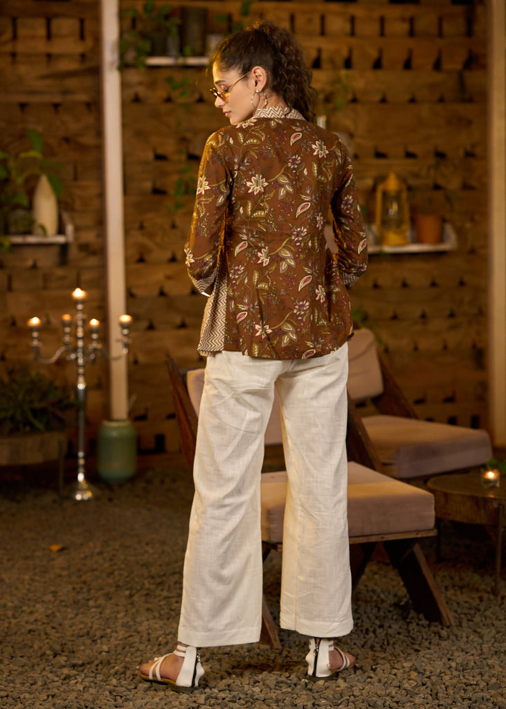Off White Cotton Pant