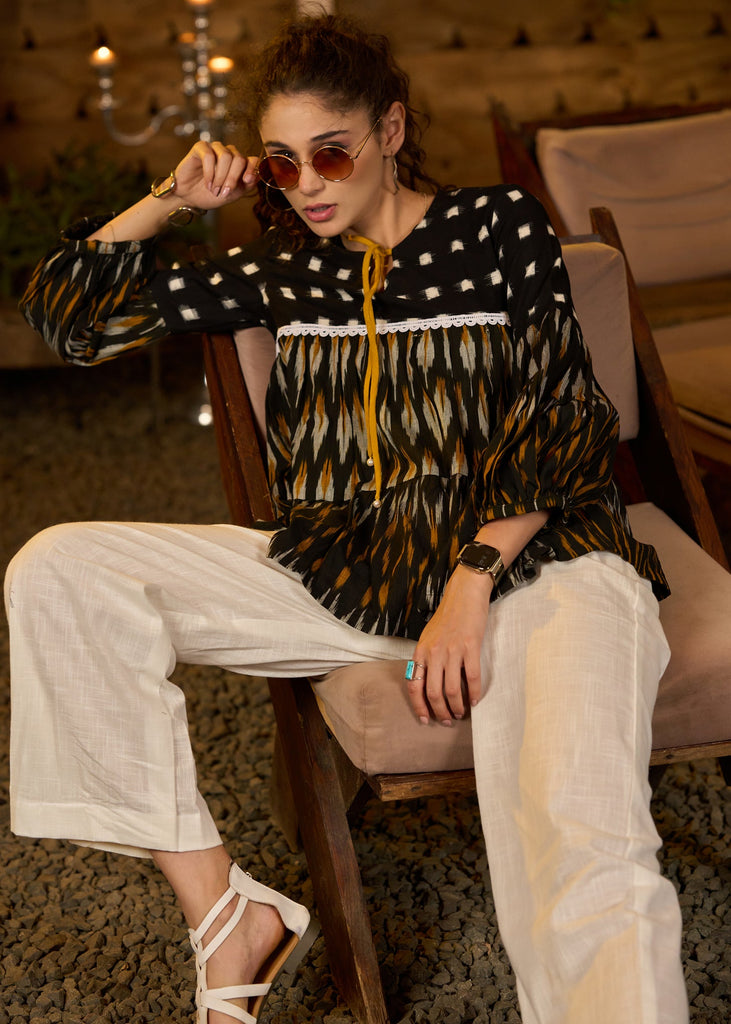 Off White Cotton Pant