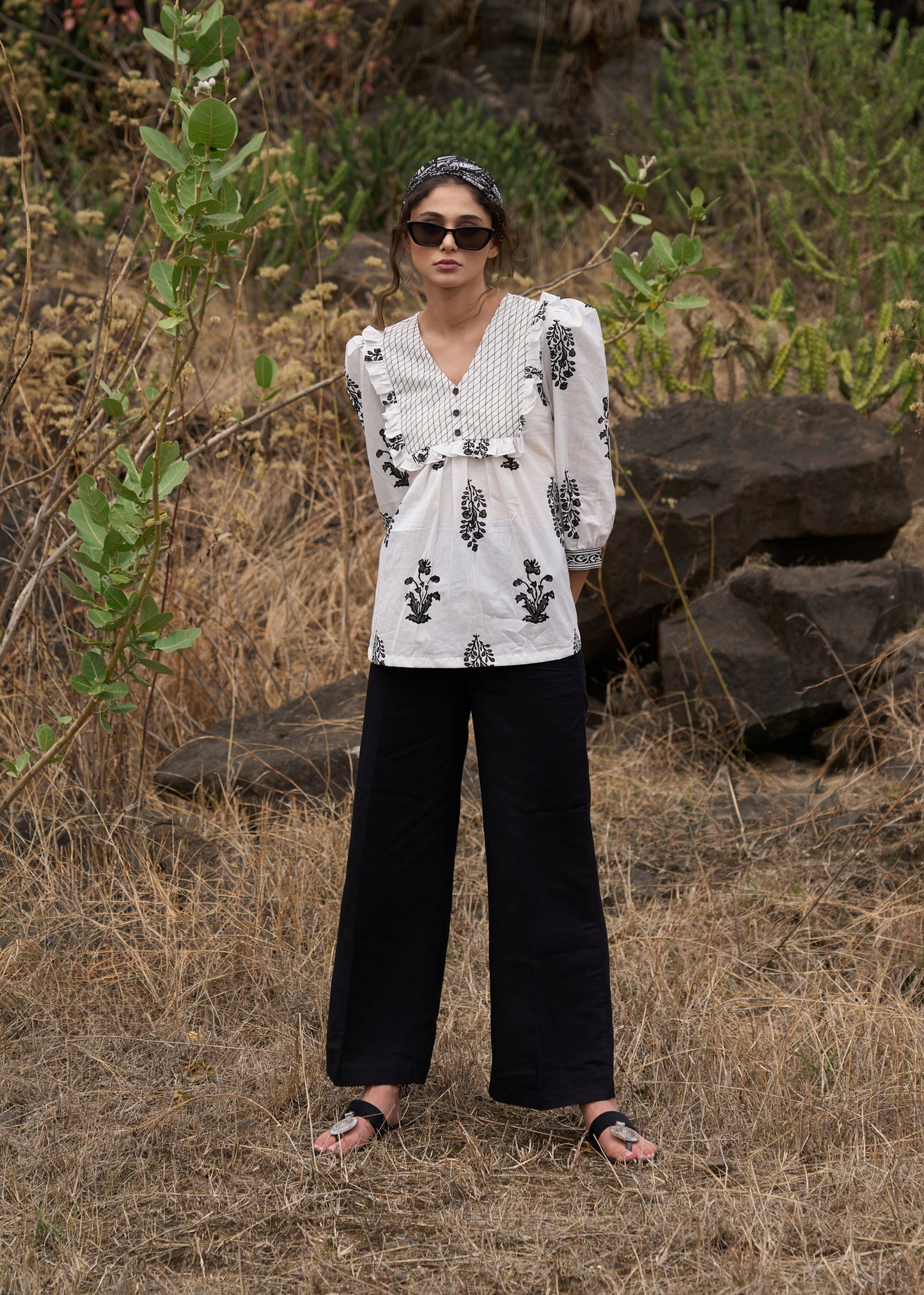 Black Cotton Pant