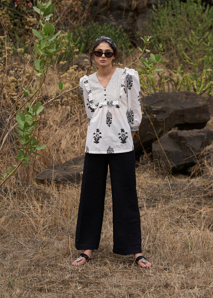 Black Cotton Pant