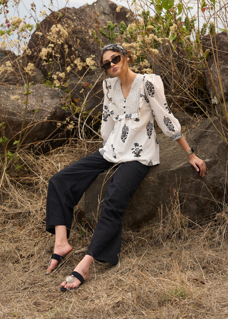 Black Cotton Pant